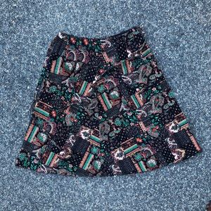 Vintage Paisley Wrap Skirt